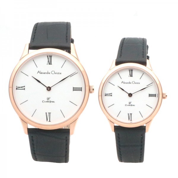 Alexandre Christie AC 8478 Rosegold White Couple